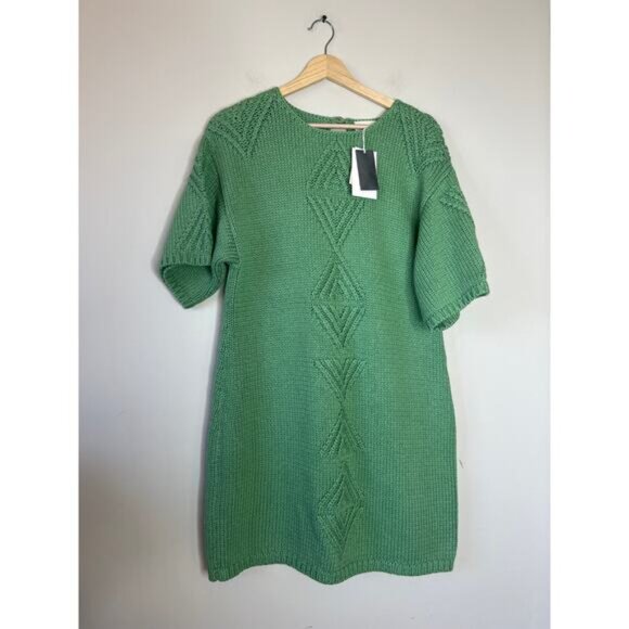 NWT Mirth Osaka Short Dress Clover Sleeve Sweaty Mini Dress Green Size: Small - Picture 2 of 8
